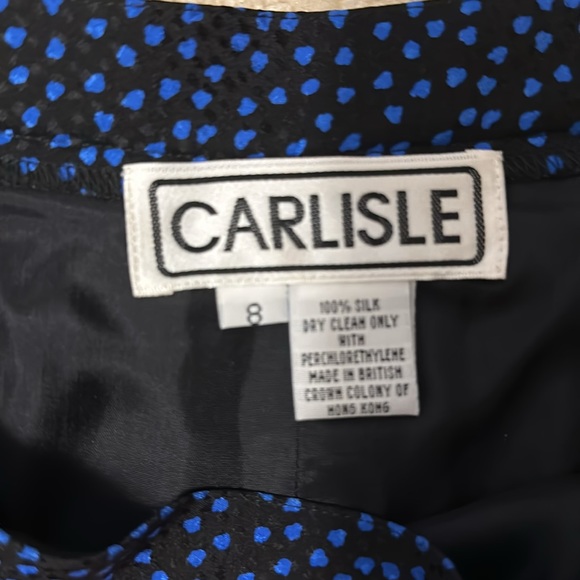 Beautiful Carlisle 100% silk quilted jacket and matching lined skirt size 8 - Picture 13 of 16